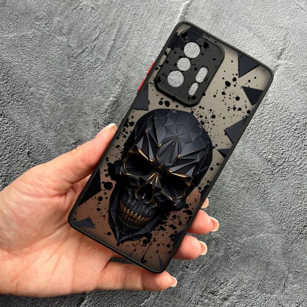 Чехол для Xiaomi 11T / 11T Pro с защитой камеры с черепом в кубе