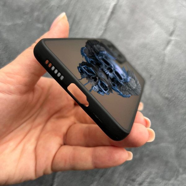 Чехол для Xiaomi 11T / 11T Pro с защитой камеры с черепом и крыльями