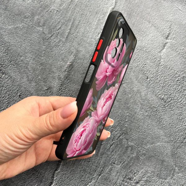Чехол для Xiaomi 11T / 11T Pro с защитой камеры с цветами пионами крупными