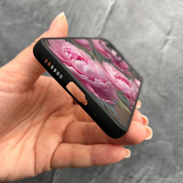 Чехол для Xiaomi 11T / 11T Pro с защитой камеры с цветами пионами крупными