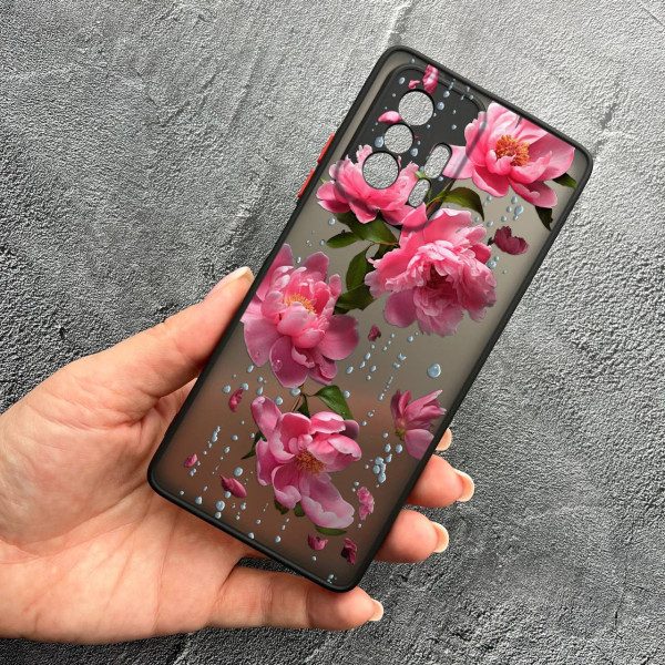 Чехол для Xiaomi 11T / 11T Pro с защитой камеры с цветами и дождем