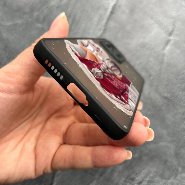 Чехол для Xiaomi 11T / 11T Pro с защитой камеры с девочкой новогодний
