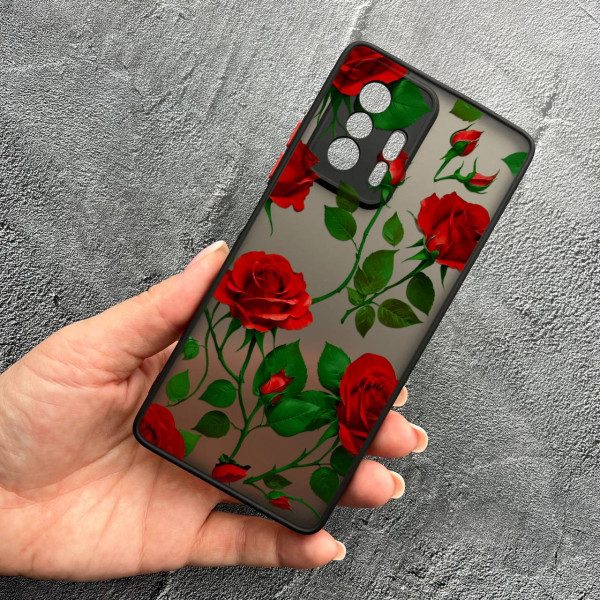 Чехол для Xiaomi 11T / 11T Pro с защитой камеры с цветами красные розы