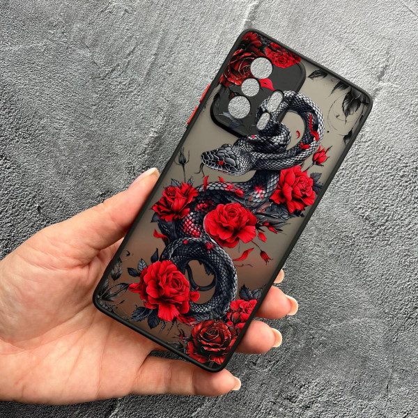 Чехол для Xiaomi 11T / 11T Pro с защитой камеры со змеей в цветах