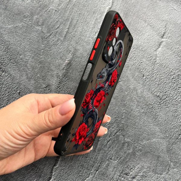 Чехол для Xiaomi 11T / 11T Pro с защитой камеры со змеей в цветах