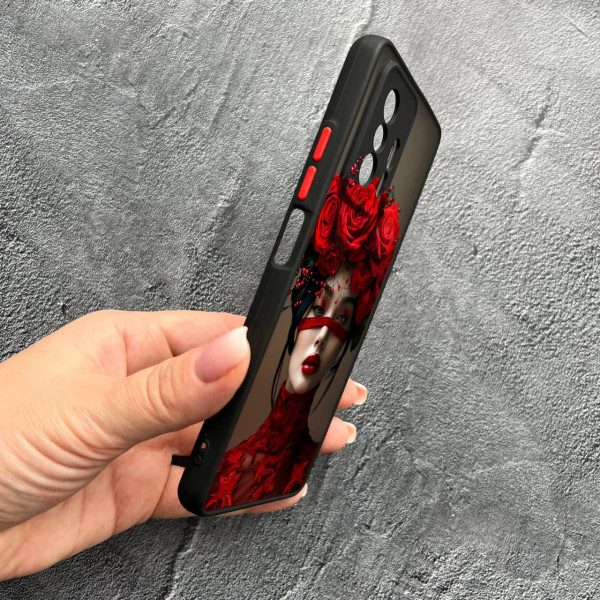 Чехол для Xiaomi 11T / 11T Pro с защитой камеры с девочкой и цветами