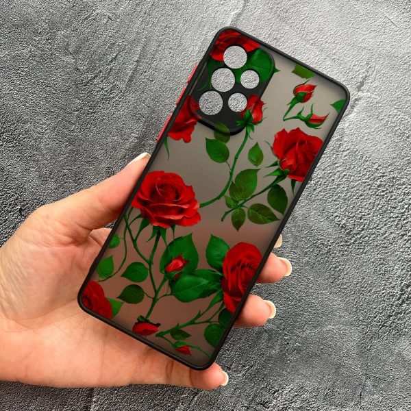 Чохол для Samsung Galaxy A33 з захистом камери з квітами червоні троянди