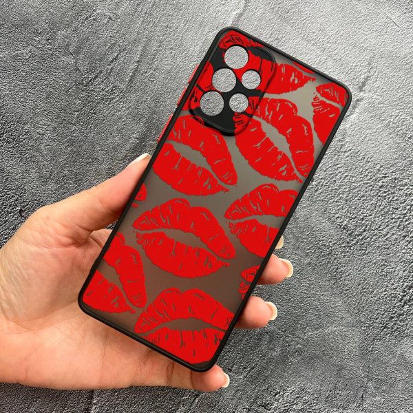 Чехол для Samsung Galaxy A33 с защитой камеры с красными губами