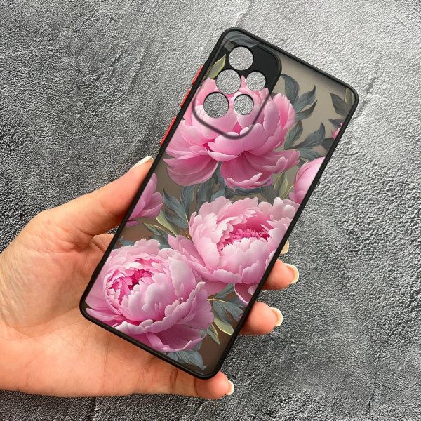 Чохол для Samsung Galaxy A33 з захистом камери з квітами півоніями крупними
