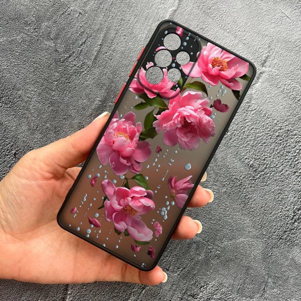 Чохол для Samsung Galaxy A33 з захистом камери з квітами та дощем