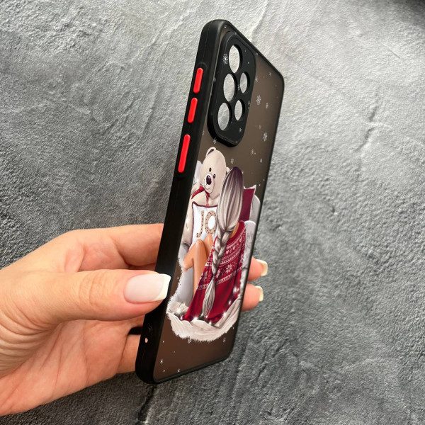 Чохол для Samsung Galaxy A33 з захистом камери з дівчинкою новорічний