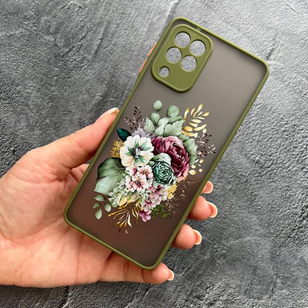 Чохол для Samsung Galaxy A22 4G / M32 / M22 з захистом камери з осінніми квітами