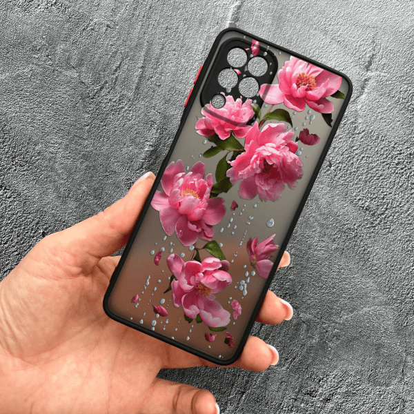 Чохол для Samsung Galaxy M33 з захистом камери з квітами та дощем