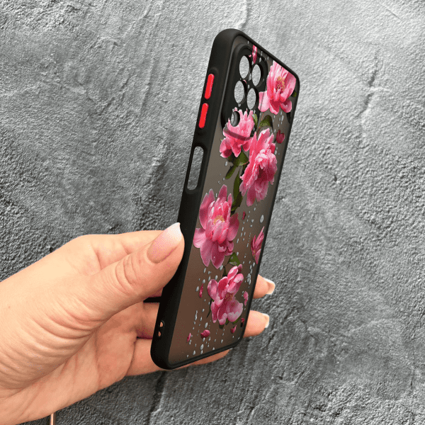 Чохол для Samsung Galaxy M33 з захистом камери з квітами та дощем
