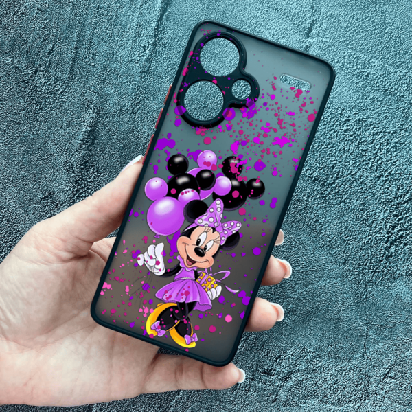 Чохол для Xiaomi Redmi Note 13 Pro Plus дитячий з захистом камери з Мінні Маус та повітряними кульками