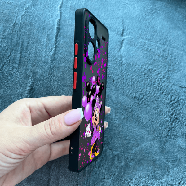 Чохол для Xiaomi Redmi Note 13 Pro Plus дитячий з захистом камери з Мінні Маус та повітряними кульками