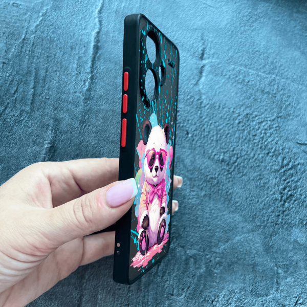 Чохол для Xiaomi Redmi Note 13 Pro Plus з захистом камери з пандою в окулярах