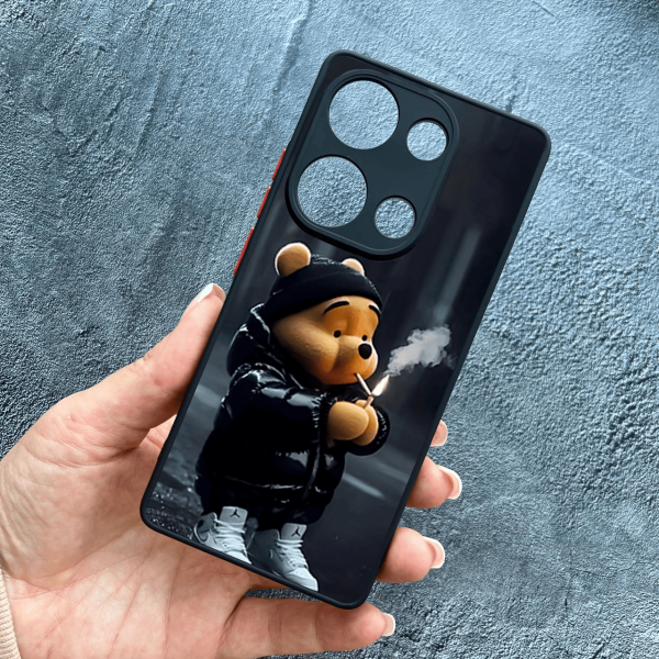 Чохол для Xiaomi Redmi Note 13 Pro 4G / Poco M6 Pro 4G / Xiaomi Redmi Note 14S з захистом камери з ведмедиком Вінні