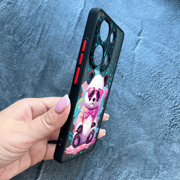 Чохол для Xiaomi Redmi Note 13 Pro 4G / Poco M6 Pro 4G / Xiaomi Redmi Note 14S з захистом камери з пандою в окулярах