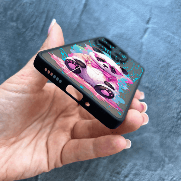 Чехол для Xiaomi Redmi Note 13 Pro 4G / Poco M6 Pro 4G / Xiaomi Redmi Note 14S с защитой камеры с пандой в очках