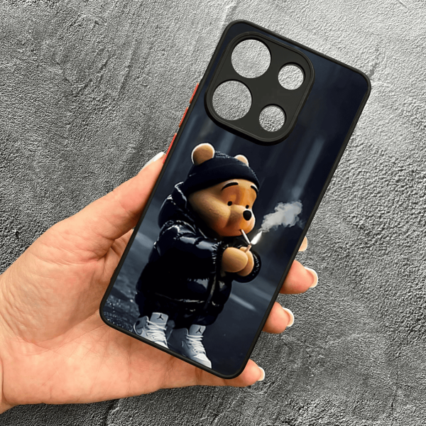 Чохол для Xiaomi Redmi Note 13 4G з захистом камери з ведмедиком Вінні