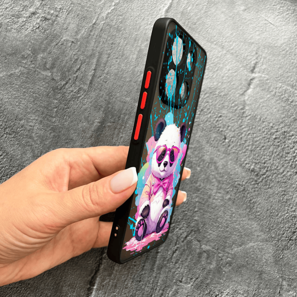 Чохол для Xiaomi Redmi Note 13 4G з захистом камери з пандою в окулярах