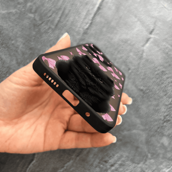 Чехол для Xiaomi Redmi 13 4G / Poco M6 4G детский с защитой камеры с котиком и бантиками