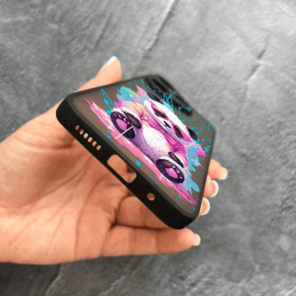 Чехол для Xiaomi Redmi 13 4G / Poco M6 4G с защитой камеры с пандой в очках