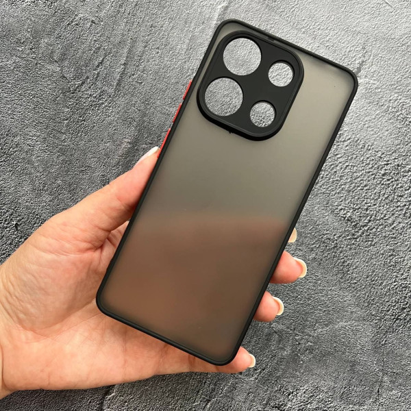 Чохол для Xiaomi Redmi Note 13 4G з захистом камери матовий пластик без дизайну