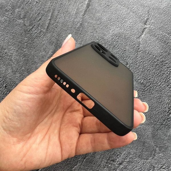 Чехол для Xiaomi Redmi Note 13 4G с защитой камеры матовый пластик без дизайна