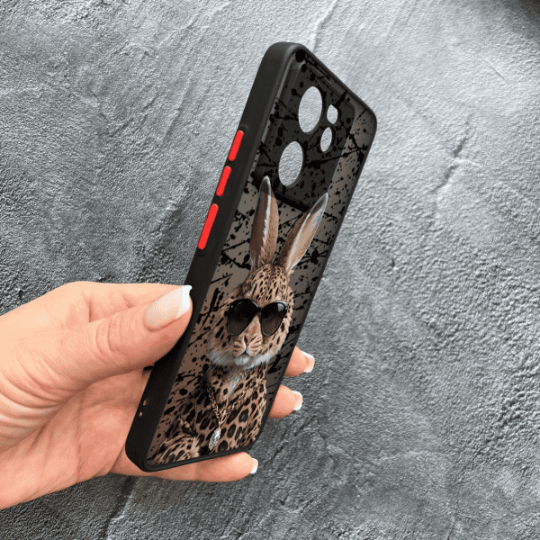 Чохол для Xiaomi 13T / 13T Pro з захистом камери з зайцем у леопарді