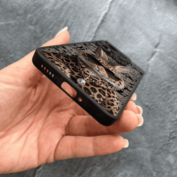 Чехол для Xiaomi 13T / 13T Pro с защитой камеры с зайцем в леопарде