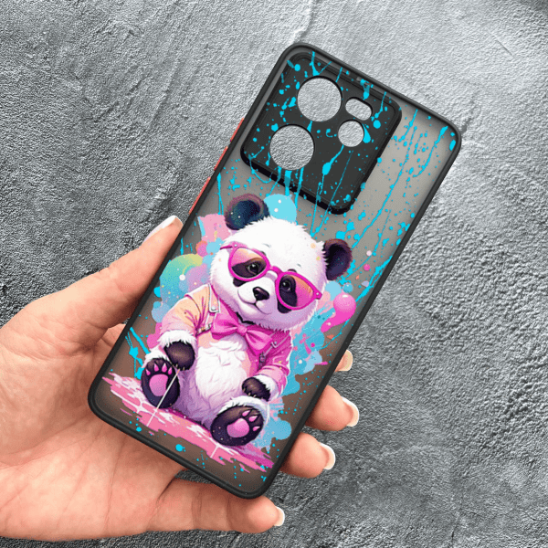 Чохол для Xiaomi 13T / 13T Pro з захистом камери з пандою в окулярах