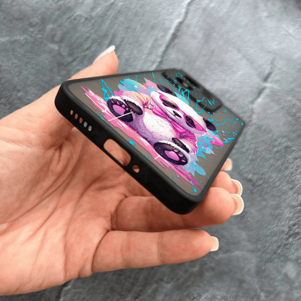 Чехол для Xiaomi 13T / 13T Pro с защитой камеры с пандой в очках