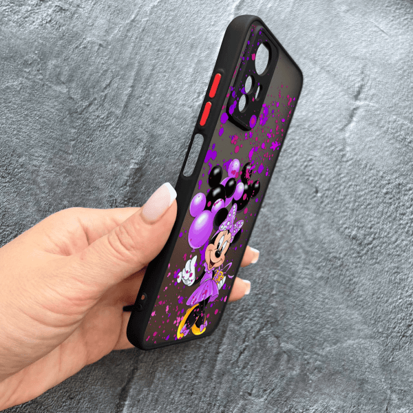 Чохол для Xiaomi Redmi Note 12S з захистом камери дитячий з Мінні Маус та повітряними кульками