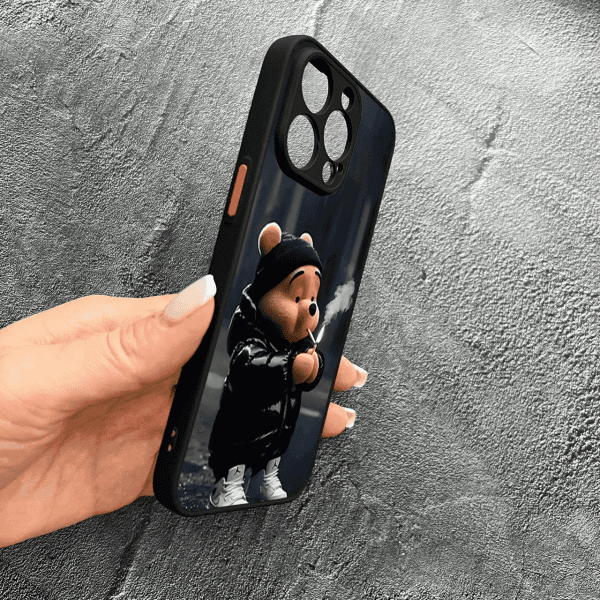 Чохол для iPhone 15 Pro Max з захистом камери з ведмедиком Вінні