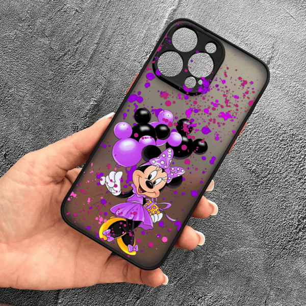 Чохол для iPhone 15 Pro Max з захистом камери дитячий з Мінні Маус та повітряними кульками
