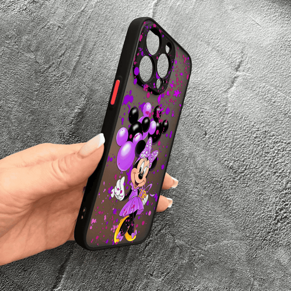 Чохол для iPhone 15 Pro Max з захистом камери дитячий з Мінні Маус та повітряними кульками