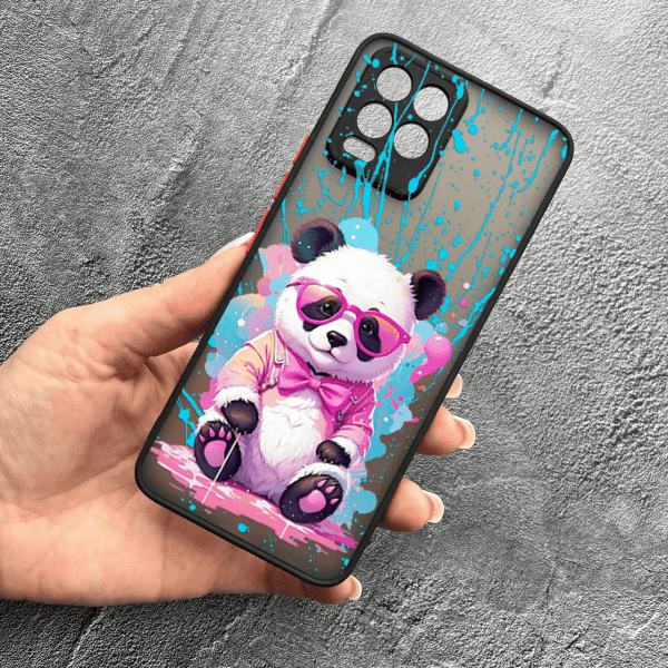Чохол для Realme 8 / 8 Pro з захистом камери з пандою в окулярах
