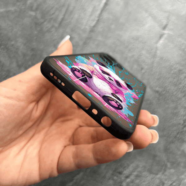 Чехол для Realme 10 с защитой камеры с пандой в очках