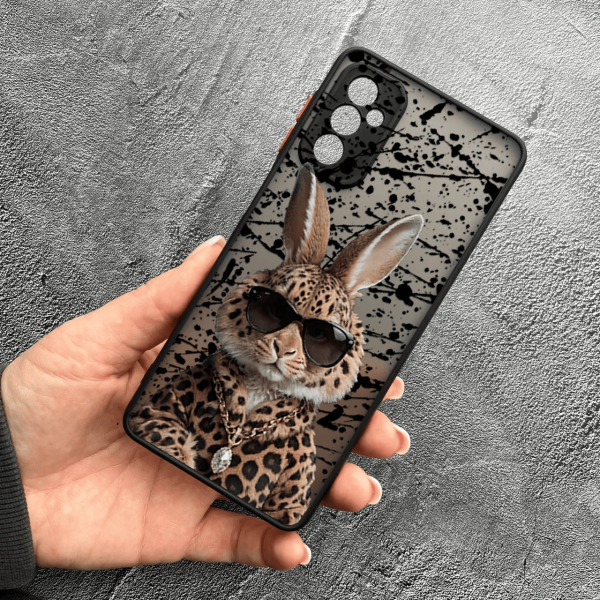 Чохол для Samsung Galaxy M52 / M52 5G з захистом камери з зайцем у леопарді
