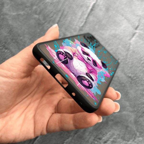 Чехол для Samsung Galaxy M52 / M52 5G с защитой камеры с пандой в очках