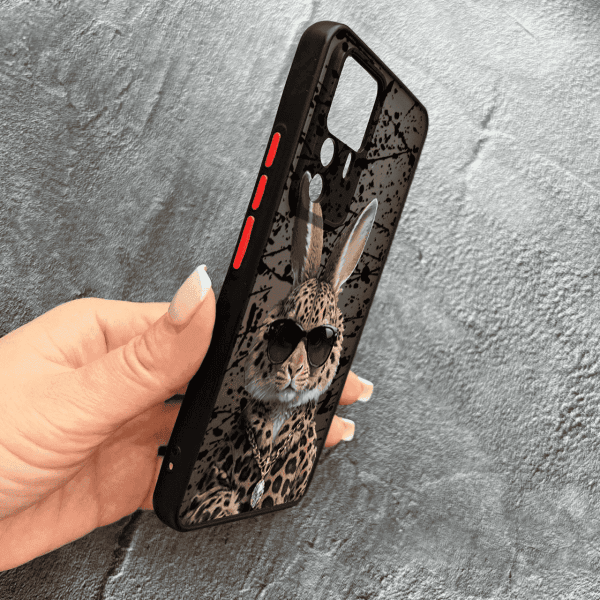 Чехол для Xiaomi 12T / Xiaomi 12T Pro с защитой камеры с зайцем в леопарде