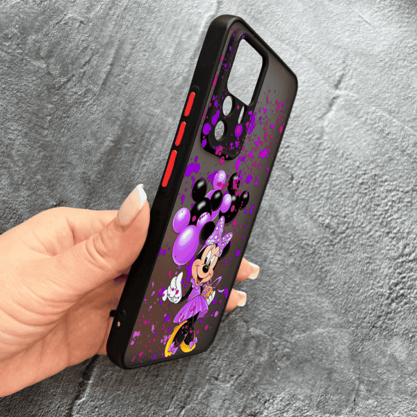 Чехол для Xiaomi 12T / Xiaomi 12T Pro с защитой камеры детский с Минни Маус и воздушными шариками