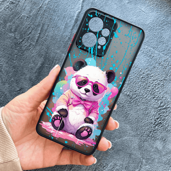 Чохол для Xiaomi Redmi Note 12 4G з захистом камери з пандою в окулярах