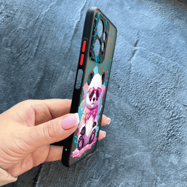 Чохол для Xiaomi Redmi Note 12 4G з захистом камери з пандою в окулярах