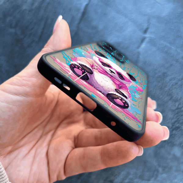 Чехол для Xiaomi Redmi Note 12 4G с защитой камеры с пандой в очках