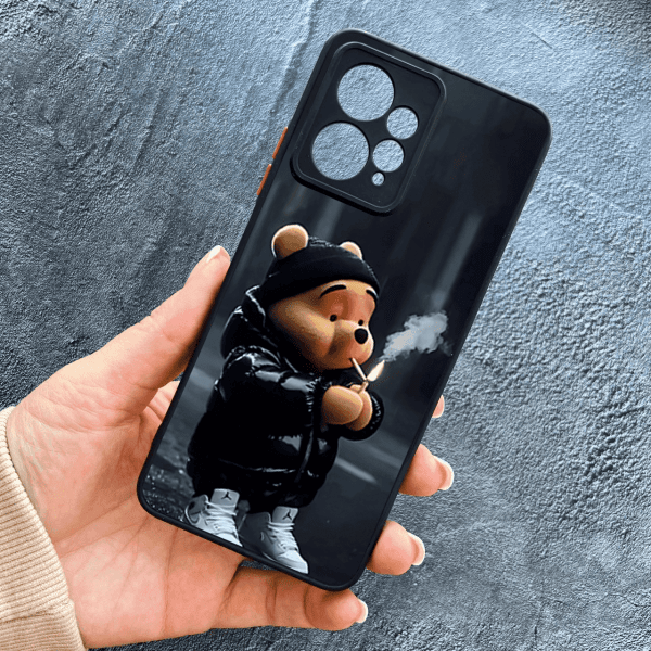 Чохол для Xiaomi Redmi Note 12 4G з захистом камери з ведмедиком Вінні