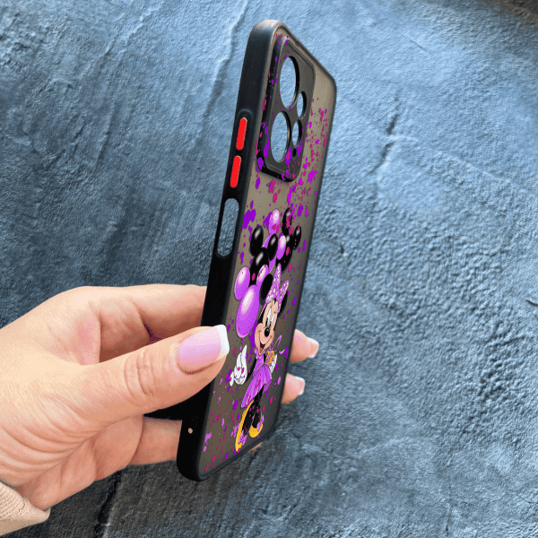 Чохол для Xiaomi Redmi Note 12 4G з захистом камери дитячий з Мінні Маус та повітряними кульками