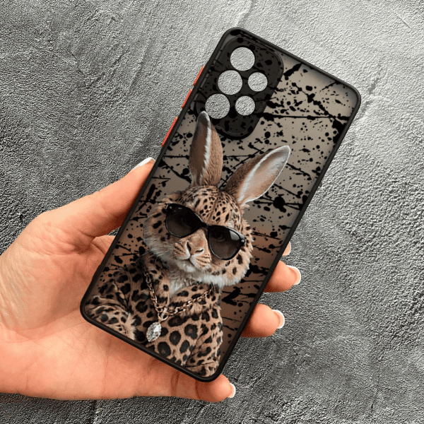 Чохол для Samsung Galaxy A33 з захистом камери з зайцем у леопарді